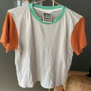 Jungmaven Color Block Cropped Lorel Tee